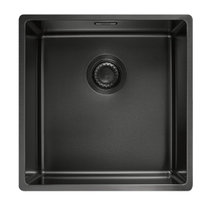 Franke Mythos Masterpiece 40 x 41 BXM 210/110-40 Antraciet 127.0674.537 Enkele Keukenspoelbak Gun Metal Onderbouw-Vlakbouw-Opbouw 1270674537