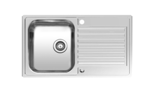 Reginox Centurio 10 OKG R19559 Enkele Keukenspoelbak RVS Inclusief Draaiknopbediening Omkeerbaar Vlakbouw Of Opbouw