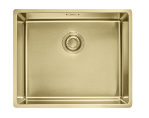 Franke Mythos Masterpiece 50 x 41 BXM 210/110-50 Gold 127.0674.362 Enkele Keukenspoelbak Goud Onderbouw-Vlakbouw-Opbouw 1270674362