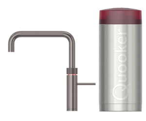 Quooker Fusion Square Gunmetal Met Combi+ Boiler 3 in 1 Kokend Water Keukenkraan Gun Metal 22+FSGME AANBIEDING!!