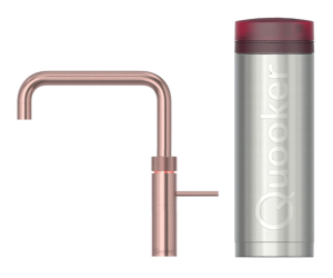 Quooker Fusion Square Rosé Koper Met PRO3 Boiler 3 in 1 Kokend Water Keukenkraan Copper 3FSRCO AANBIEDING!!