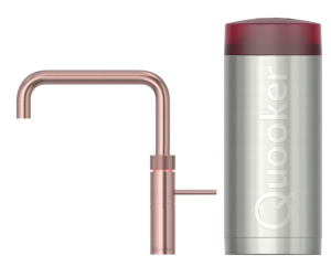 Quooker Fusion Square Rosé Koper Met Combi Boiler 3 in 1 Kokend Water Keukenkraan Copper 22FSRCO AANBIEDING!!