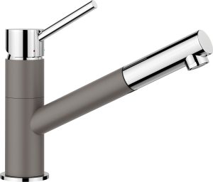 Blanco Kano-S 527654 Keukenkraan Met Uittrekbare Handdouche Silgranit Vulkaangrijs Voor Lage Druk