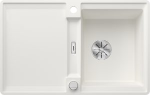 Blanco Adira 45 S-F 527597 Keukenspoelbak Silgranit Wit Inclusief Draaiknopbediening Omkeerbaar Vlakbouw
