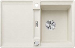 Blanco Adira 45 S-F 527598 Keukenspoelbak Silgranit Zacht Wit Inclusief Draaiknopbediening Omkeerbaar Vlakbouw