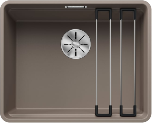 Blanco Etagon 500-F 527690 Keukenspoelbak Silgranit Tartufo Inclusief Rails Vlakbouw