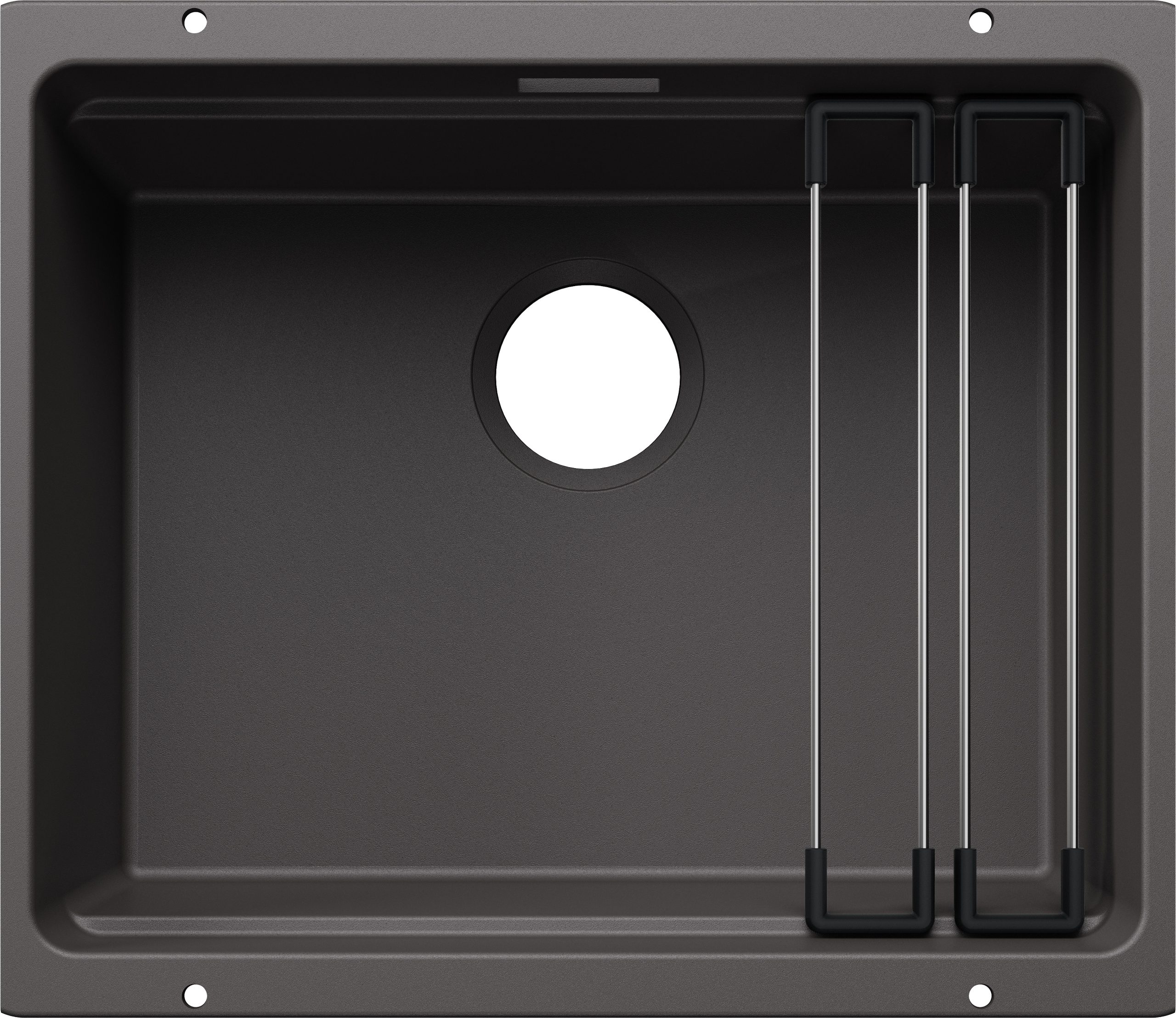 Blanco Etagon 500-U 527758 Keukenspoelbak Silgranit Rotsgrijs Inclusief Rails Speciaal Voor Gekleurde Componenten Onderbouw