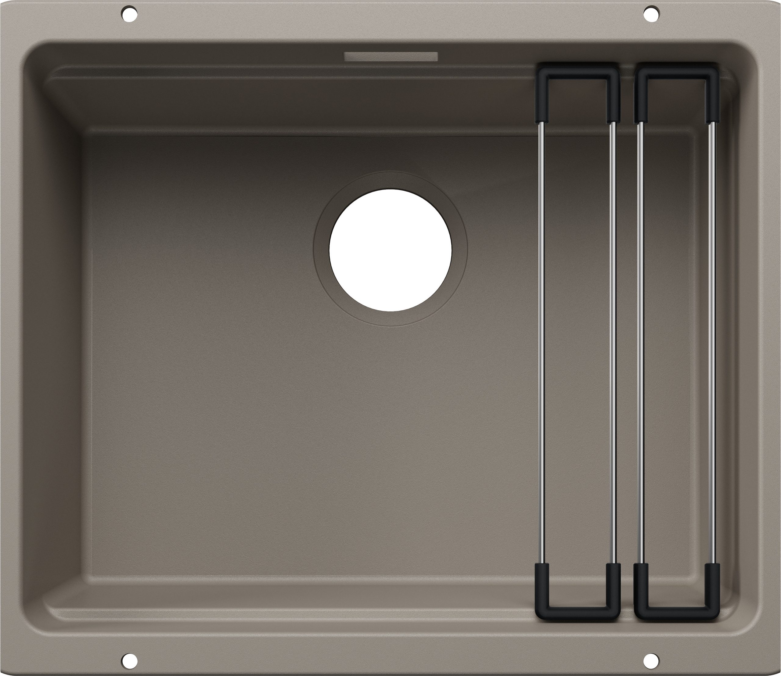 Blanco Etagon 500-U 527761 Keukenspoelbak Silgranit Tartufo Inclusief Rails Speciaal Voor Gekleurde Componenten Onderbouw