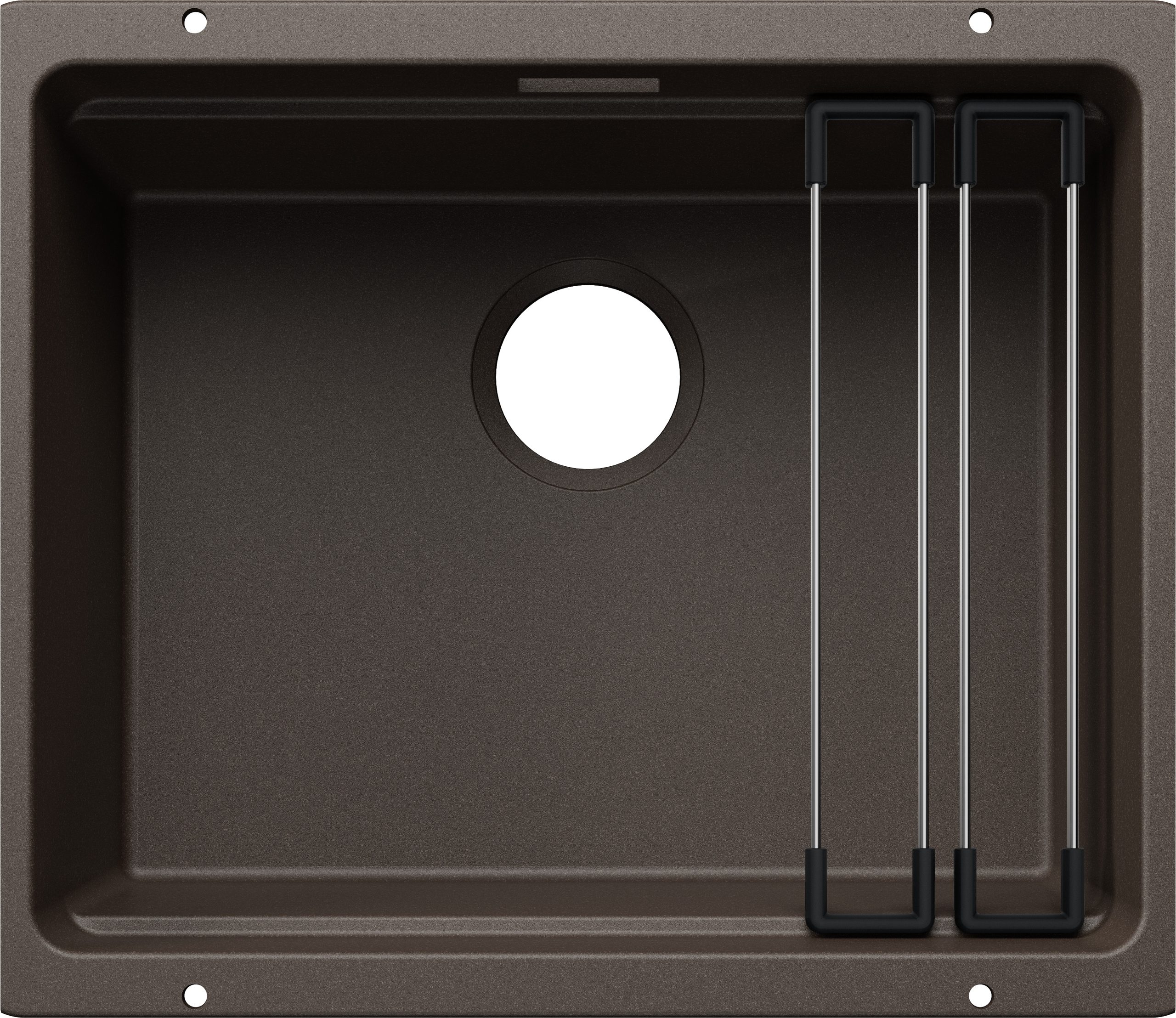 Blanco Etagon 500-U 527760 Keukenspoelbak Silgranit Café Inclusief Rails Speciaal Voor Gekleurde Componenten Onderbouw