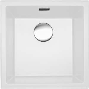 Reginox Paris 40 Pure White R36679 Luxe Enkele Keukenspoelbak Graniet 40 x 40 Omkeerbaar Opbouw