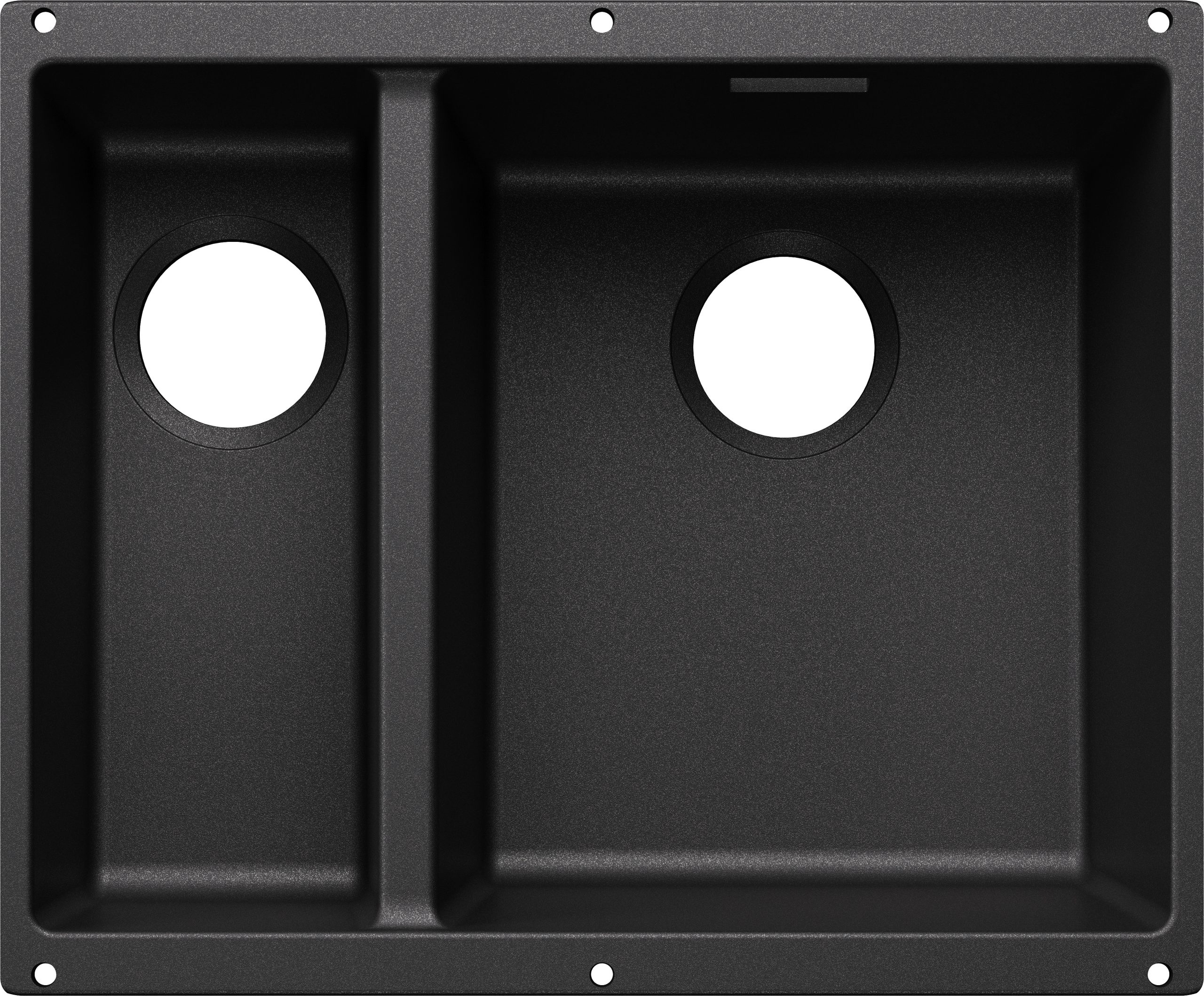 Blanco Subline 340/160-U 527813 Anderhalve Keukenspoelbak Rechts Silgranit Antraciet Speciaal Voor Gekleurde Componenten Onderbouw