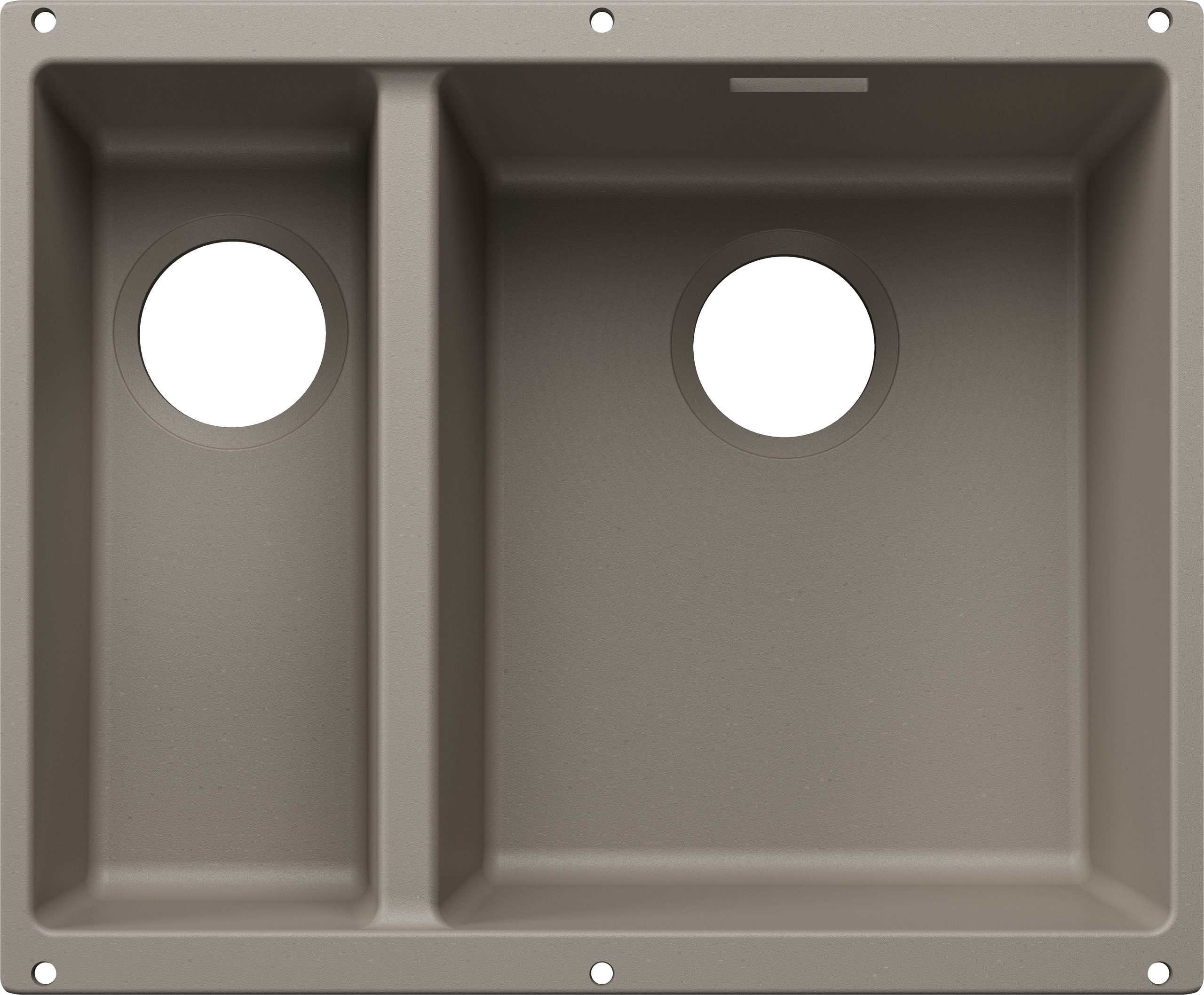 Blanco Subline 340/160-U 527817 Anderhalve Keukenspoelbak Rechts Silgranit Tartufo Speciaal Voor Gekleurde Componenten Onderbouw