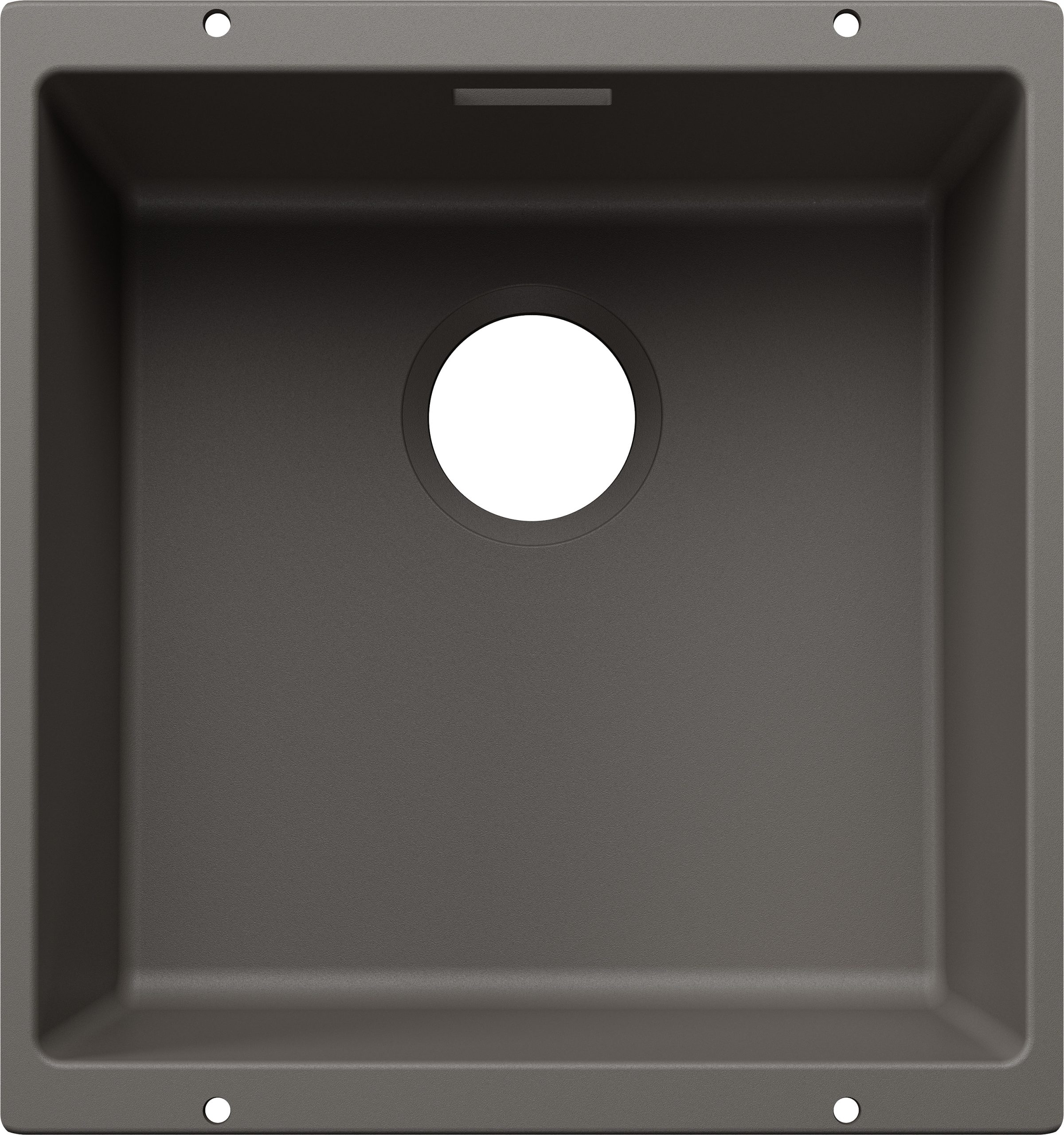 Blanco Subline 400-U 527787 Enkele Keukenspoelbak Silgranit Vulkaangrijs Speciaal Voor Gekleurde Componenten Onderbouw