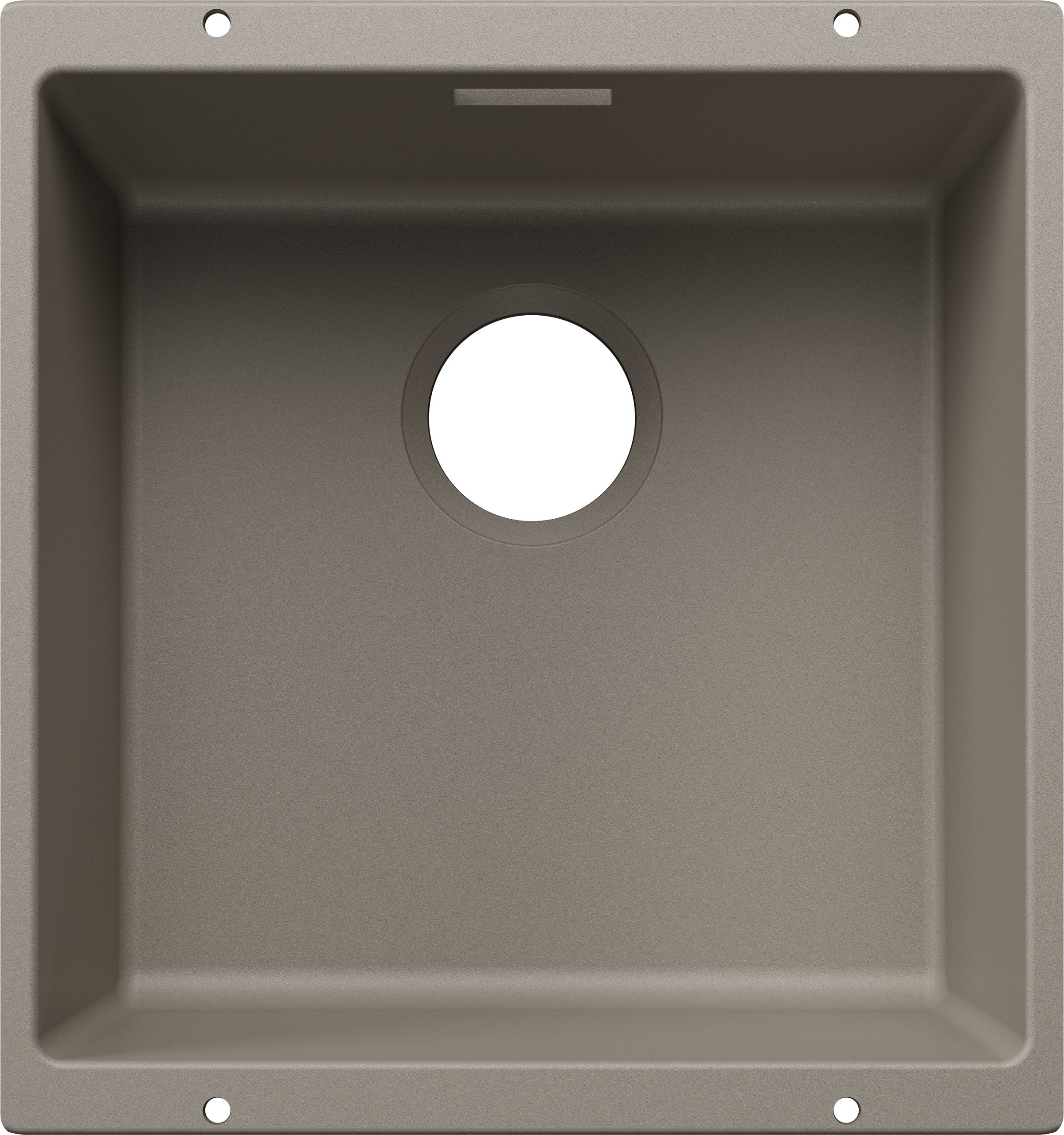 Blanco Subline 400-U 527793 Enkele Keukenspoelbak Silgranit Tartufo Speciaal Voor Gekleurde Componenten Onderbouw