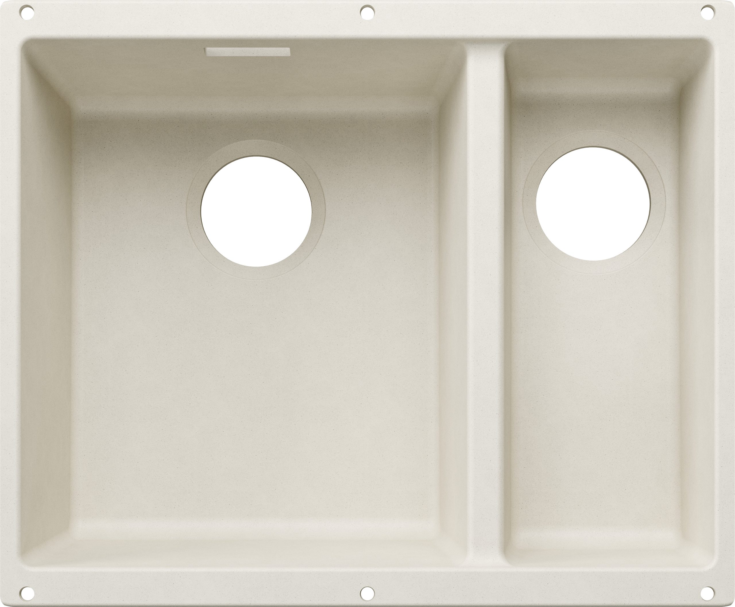 Blanco Subline 340/160-U 527820 Anderhalve Keukenspoelbak Links Silgranit Zacht Wit Speciaal Voor Gekleurde Componenten Onderbouw