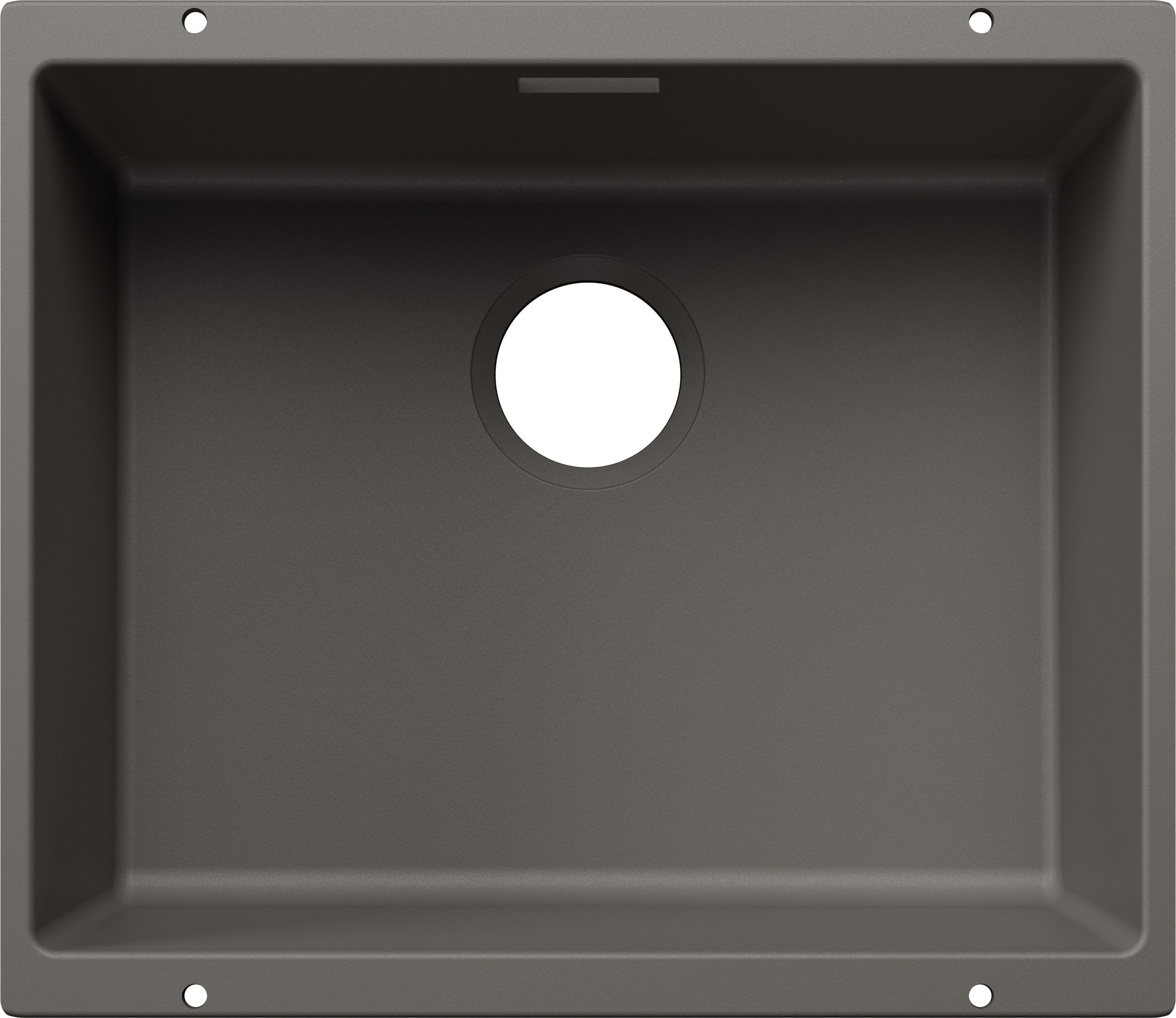 Blanco Subline 500-U 527795 Enkele Keukenspoelbak Silgranit Vulkaangrijs Speciaal Voor Gekleurde Componenten Onderbouw