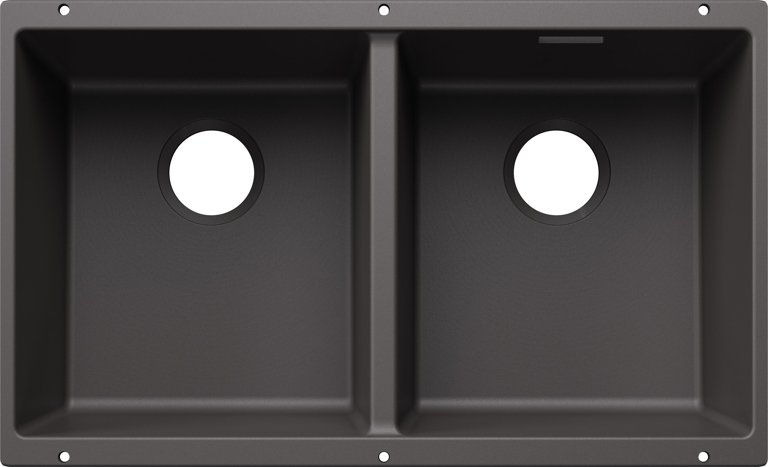 Blanco Subline 350/350-U 527830 Dubbele Keukenspoelbak Links Silgranit Rotsgrijs Speciaal Voor Gekleurde Componenten Onderbouw