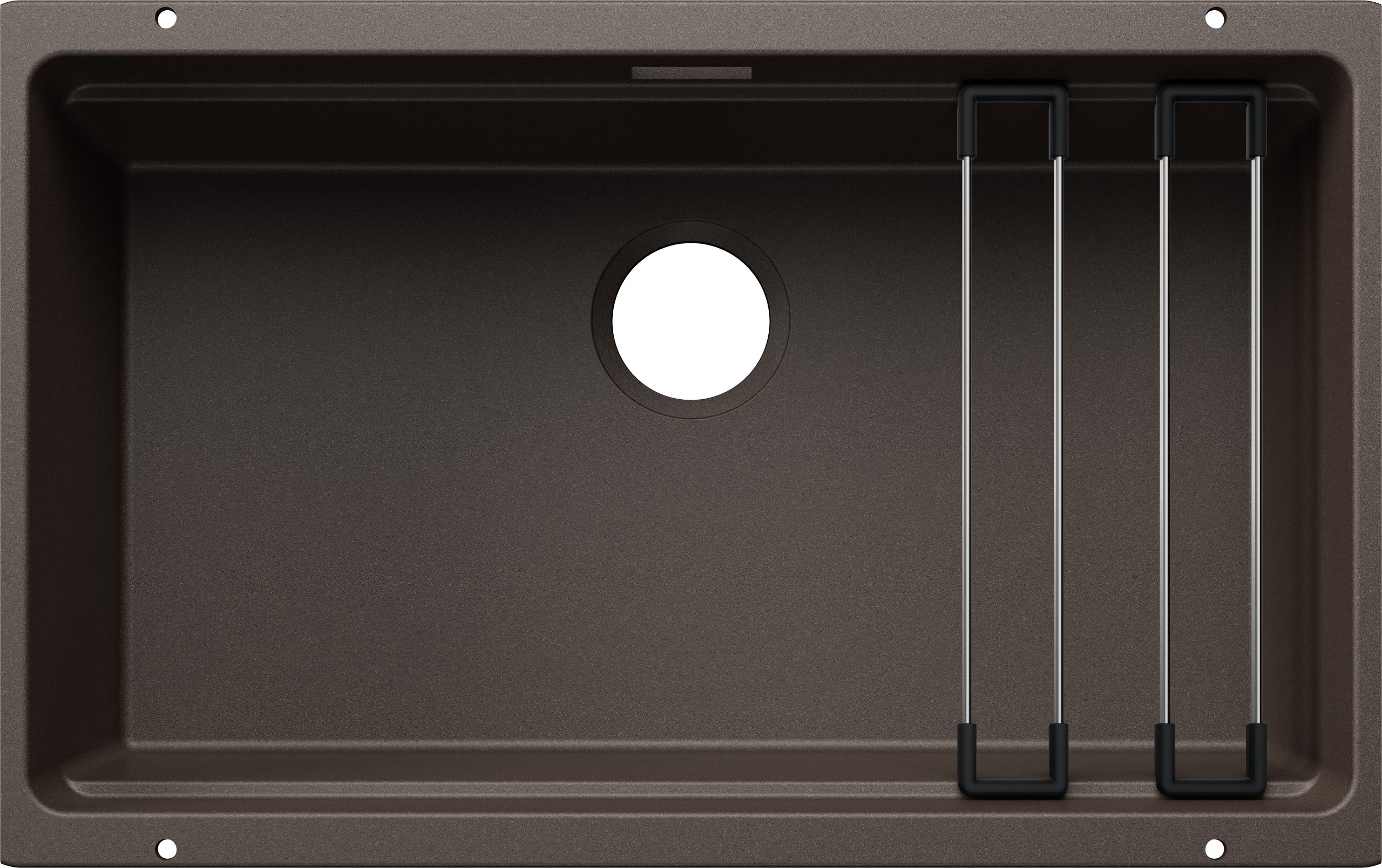 Blanco Etagon 700-U 527768 Keukenspoelbak Silgranit Café Inclusief Rails Speciaal Voor Gekleurde Componenten Onderbouw