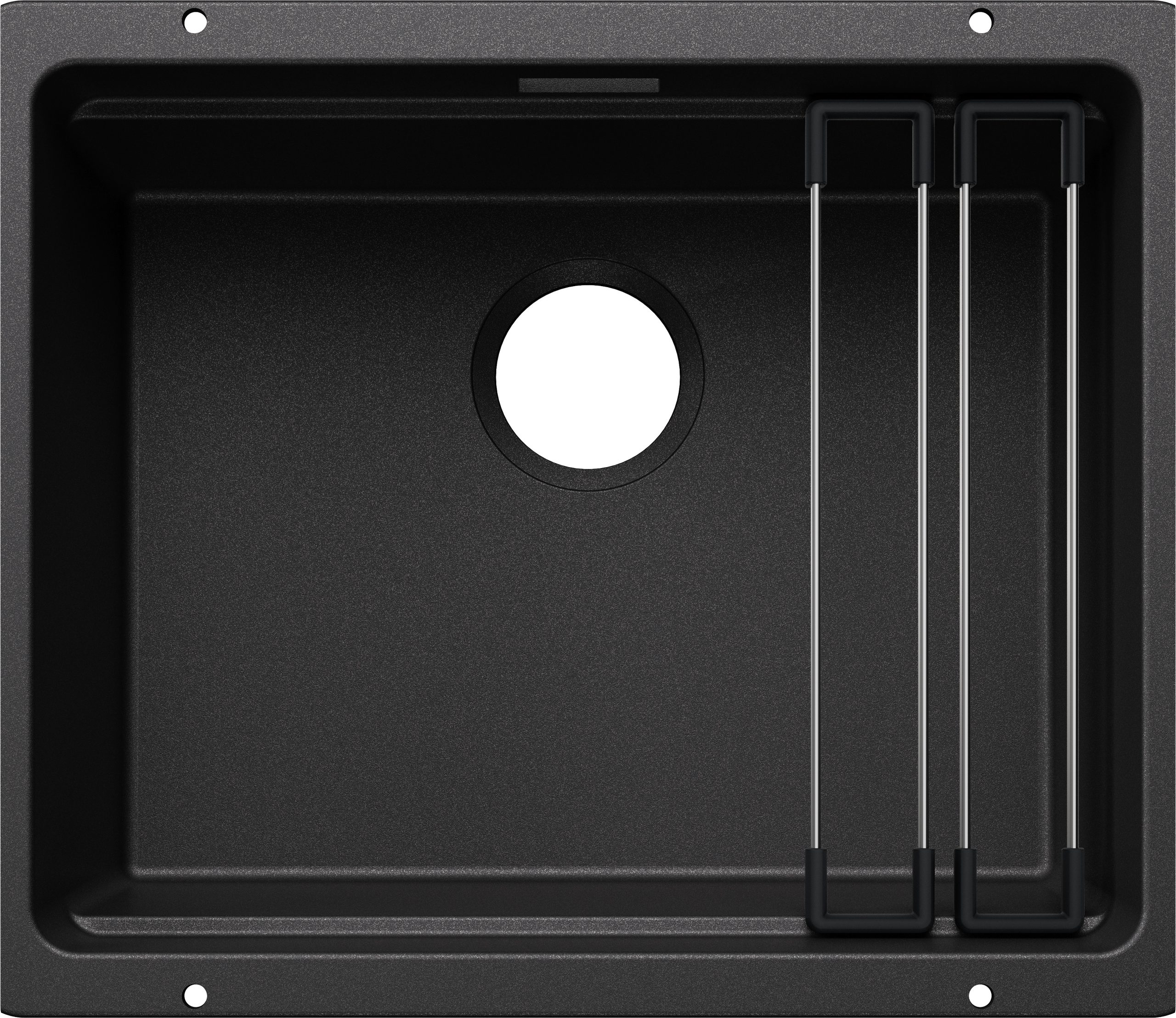 Blanco Etagon 500-U 527757 Keukenspoelbak Silgranit Antraciet Inclusief Rails Speciaal Voor Gekleurde Componenten Onderbouw