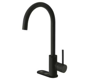 Selsiuz Cool Rond Sturdy Black 350672 4 in 1 Cool Water Keukenkraan Voor Gekoeld En Bruisend Water Keukenkraan Zwart