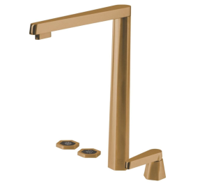 Selsiuz By Osiris Design Hexagon Gold 350691 4 in 1 Cool Water Keukenkraan Voor Gekoeld En Bruisend Water Goud