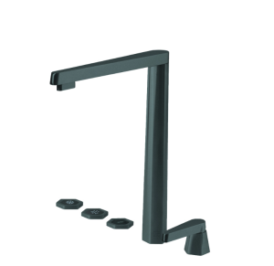 Selsiuz By Osiris Design Hexagon Gun Metal 350696 Met Combi Extra Boiler Van Titanium 5 in 1 Cool En Kokend Water Keukenkraan Gun Metal