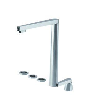 Selsiuz By Osiris Design Hexagon RVS 350693 Met Single Boiler Van Titanium 5 in 1 Cool En Kokend Water Keukenkraan Volledig RVS