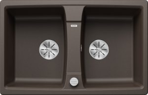 Blanco Lexa 8 524959 Dubbele Keukenspoelbak Silgranit Café Inclusief Draaiknopbediening Opbouw