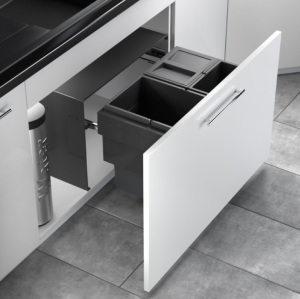 Hailo Afvalemmer Cargo Aqua - 54 liter 360890 Donker Grijs Frontdeurkasten