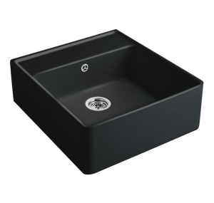 Villeroy & Boch Enkele Keukenspoelbak Zwart Keramiek Pure Black Opbouw