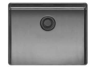 Reginox New York Slim R39533 (L) OKG Comfort Gun Metal II Luxe Enkele Keukenspoelbak Gunmetal 50 x 40 Speciaal Voor Vlakbouw