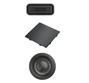 Franke Kleur Set In Het Gun Metal Speciaal Voor Franke Kubus 2.0 Granieten Spoelbakken