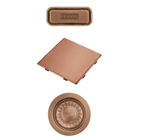 Franke Kleur Set In Het Copper Speciaal Voor Franke Kubus 2.0 Granieten Spoelbakken