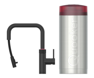 Quooker Flex Square Zwart Met Combi+ Boiler 3 in 1 Kokend Water Keukenkraan 22+XSBLK AANBIEDING!!