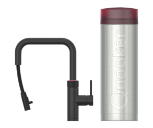 Quooker Flex Square Zwart Met PRO3 Boiler 3 in 1 Kokend Water Keukenkraan 3XSBLK AANBIEDING!!