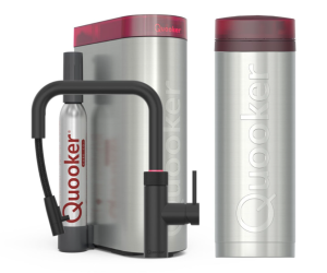 Quooker Flex Square Zwart Met Pro3 Boiler En Cube Boiler 5 in 1 Kokend Water Keukenkraan Ook Gekoeld Gefilterd En Bruisend Water 3XSBLK Cube