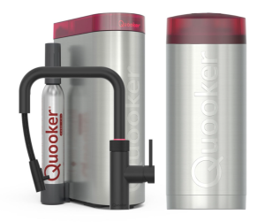 Quooker Flex Square Zwart Met Combi+ Boiler En Cube Boiler 5 in 1 Kokend Water Keukenkraan Ook Gekoeld Gefilterd En Bruisend Water 22+XSBLK Cube