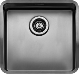 Reginox Ohio  R39793 (L) OKG Comfort Gunmetal II Luxe Enkele Keukenspoelbak Gun Metal 40 x 40 Onderbouw – Vlakbouw – Opbouw