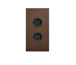 Caressi Energiezuil 2ST20 Energiezuil In De Kleur Tarnish Met 2 Stopcontacten Met Randaarde