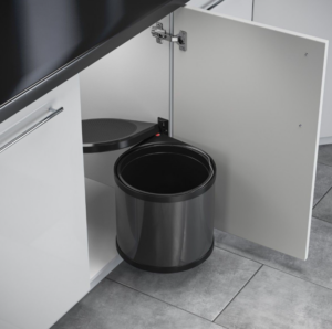 Hailo Afvalemmer Mono - 12 liter 351207 Donker Grijs Draaideurkasten