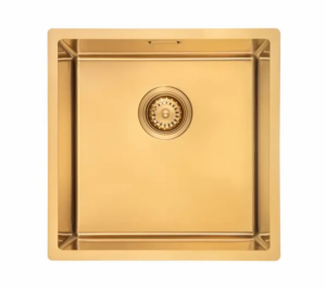 Trafinox Trente Gold Keukenspoelbak 40 x 40 Goud Onderbouw - Vlakbouw - Opbouw