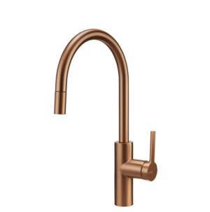 Laverno Loire-Copper Eenhendel Keukenmengkraan Copper Met Uittrekbare Handdouche
