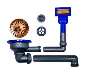 CARESSI CAPPKP24N Korfplugset Copper Voor Alle CAPPR10 Spoelbakken In Copper