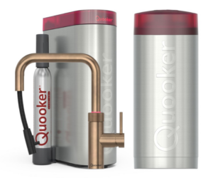 Quooker Flex Square Messing Patina Met Combi Boiler En Cube Boiler 5 in 1 Kokend Water Keukenkraan Ook Gekoeld Gefilterd En Bruisend Water 22XSPTN Cube