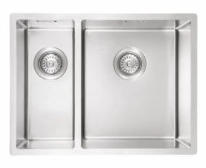 Trafinox Monza 1834 Anderhalve Keukenspoelbak 18 x 40 + 34 x 40 RVS Onderbouw - Vlakbouw - Opbouw
