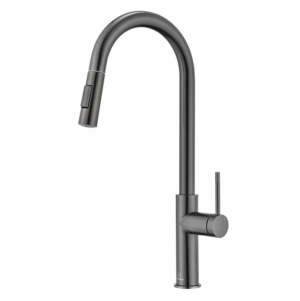 Trafinox Stilo Gunmetal Eenhendel Keukenmengkraan Gun Metal Met Uittrekbare Handdouche