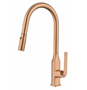 Trafinox Moderno Copper Eenhendel Keukenmengkraan Copper Met Uittrekbare Handdouche