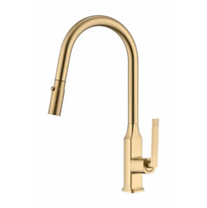 Trafinox Moderno Gold Eenhendel Keukenmengkraan Goud Met Uittrekbare Handdouche
