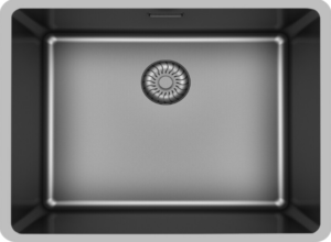 Caressi 50 x 40 CAPPMX50R20GM Keukenspoelbak Gun Metal Onderbouw - Vlakbouw - Opbouw